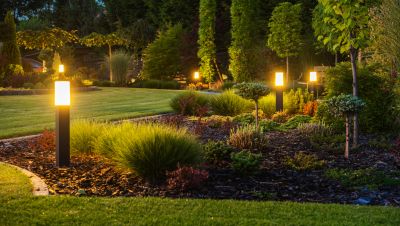 Garden Lighting Installation in Orem, UT