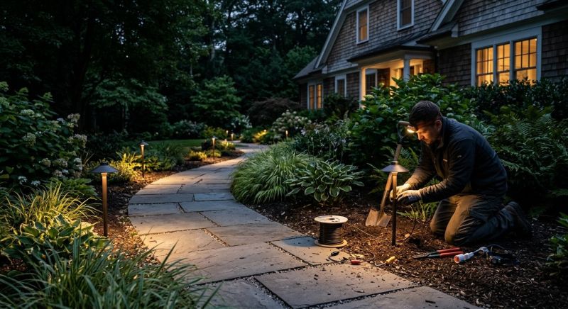 Sidewalk Lighting Installation in Prescott Valley, AZ